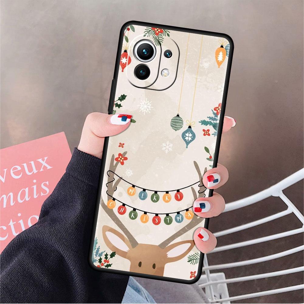 Мягкий силиконовый чехол для Xiaomi Mi 11 Lite 5G NE 11T Pro 12S Ultra 12 Note 10 10T 9T TPU чехол для телефона бампер Funda Merry Christmas