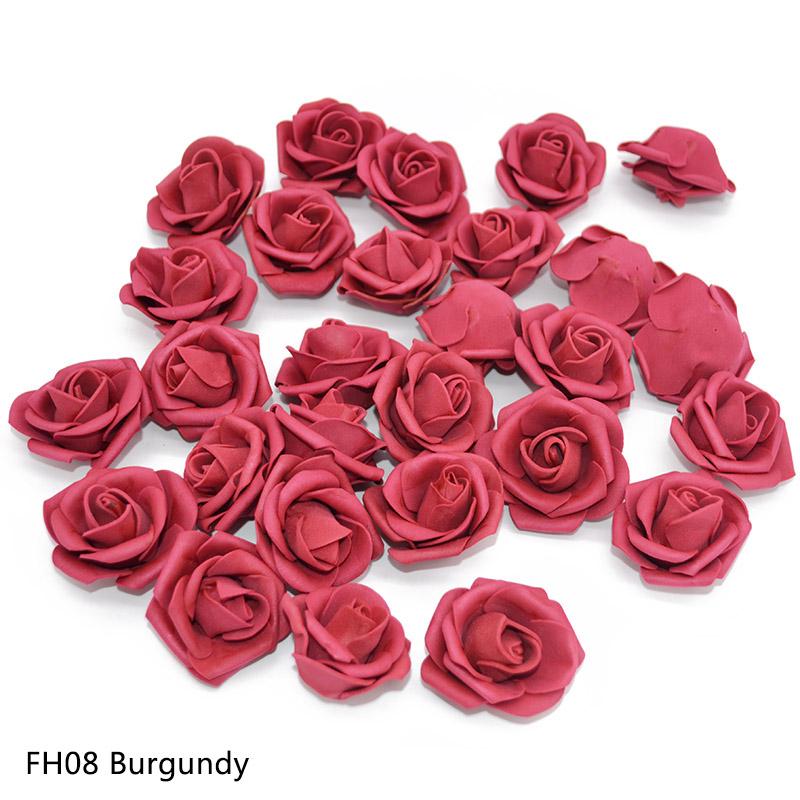 Дешевые 20 шт. разноцветных пенопластовых розовых цветков, искусственный букет роз, ручная работа, украшение для дома, праздничная вечеринка, альбом для вырезок
