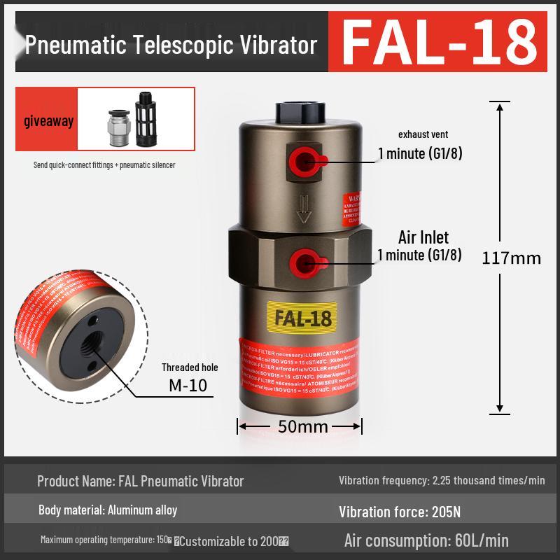 Pneumatic Piston Vibrator FAL Series: Industrial Feeding Hopper Oscillator