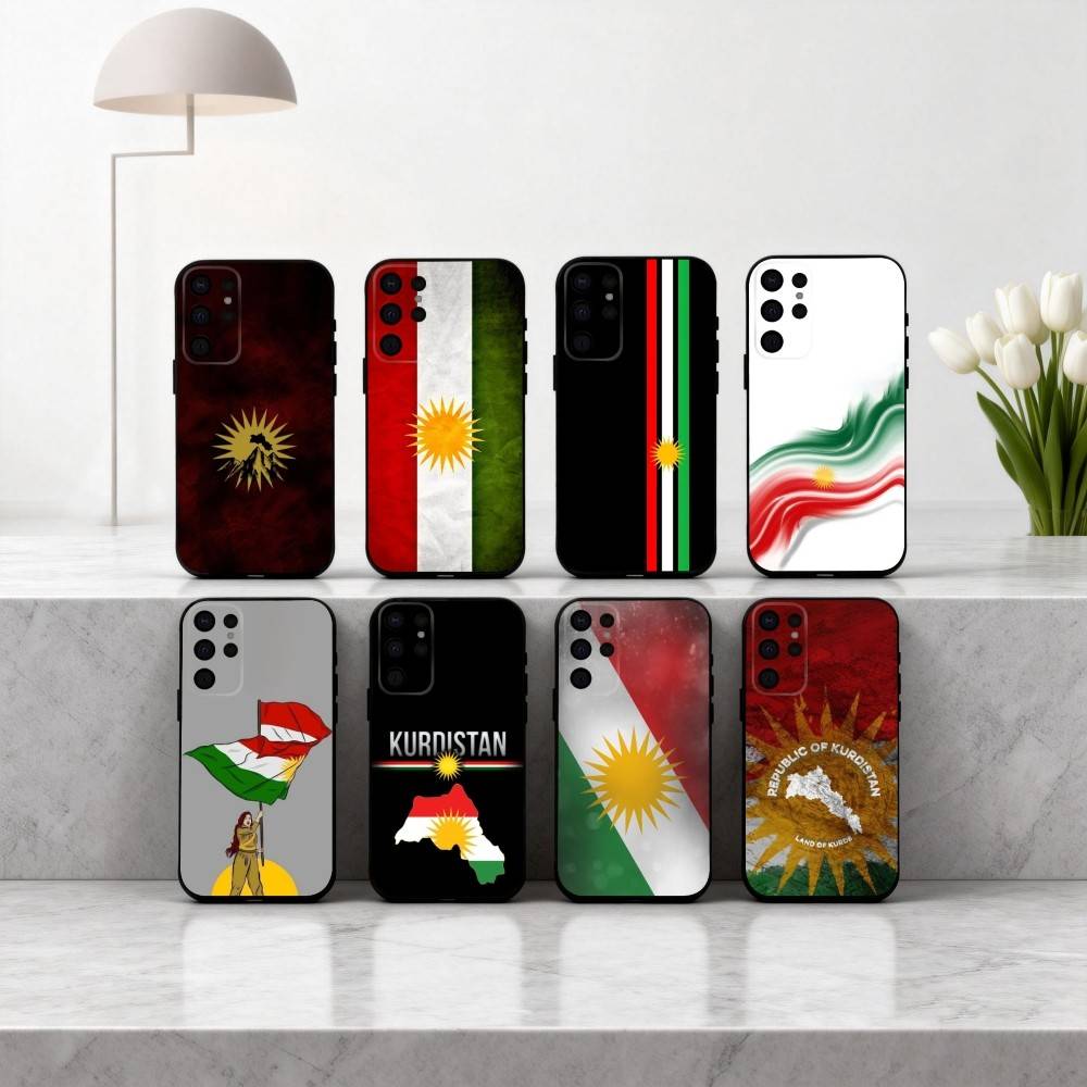 K-Курдистан-N F-Флаг-G Чехол для телефона для Samsung S25,24,23,22,30,21,10,9,Ultra,Plus,Lite,FE,4,5 G Мягкий черный чехол