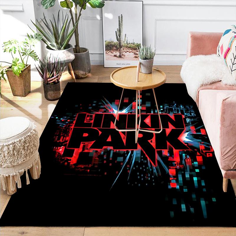 1Pc Linkin Park Live Concert Rug, Office Carpet Indoor Outdoor Doormat, Non-Slip, Comfortable, Living, Christmas Halloween, Xmas Gift G1300