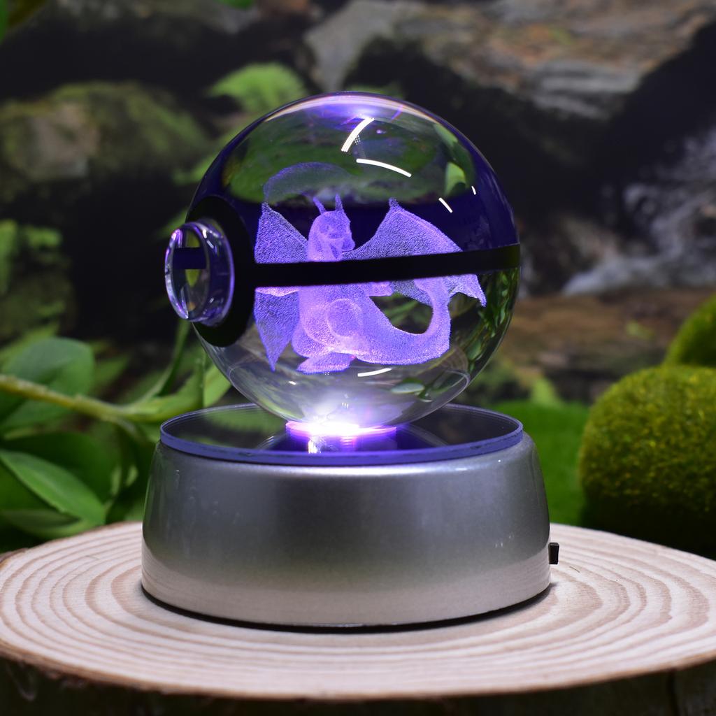 Cute Cartoon Pikachu Gengar Charizard Crystal Elf Ball Indoor Creative Night Light Decoration Friend's Holiday Gift