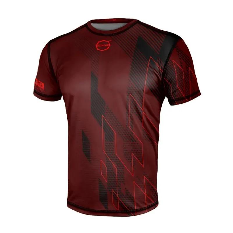 Летние фанаты Восьмиугольник X RFA Fightwear Мужская 3D-печать Дышащая Быстросохнущая Мотоспорт Спорт Фитнес Футболка с коротким рукавом