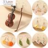 Creative Fun Cute Pendant Drop Earrings Women Girls  New Trendy Acrylic Leaf Fruit Violin Pendant Earrings Jewelry Gift