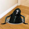 Long Hair Women Halloween Ghost Stickers Scary Funny Ghost Wall Stickers Removable PVC Halloween Decal Interior Props