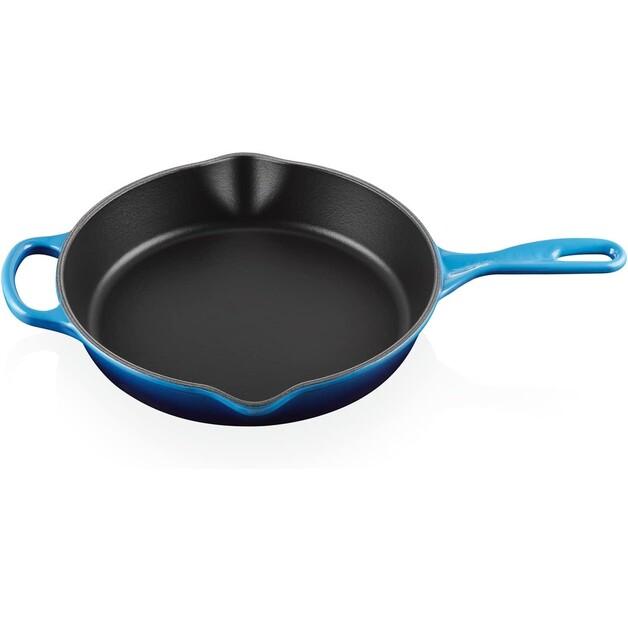 Чугунная сковорода/сервировочная сковорода круглая высокая Le Creuset Signature 26 см, лазурная (20187262200422)