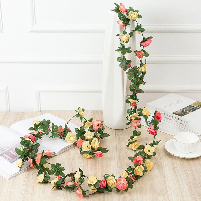 250 см искусственные розы цветы для свадьбы украшения дома комнаты весна осень сад арка рождество ротанг сделай сам искусственные растения лоза