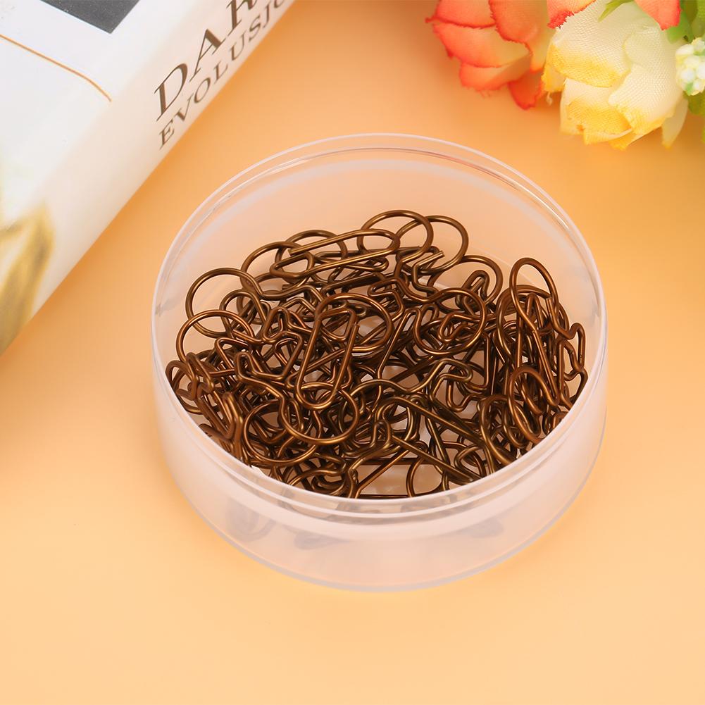 20pcs Metal Bicycle Shape Paper Clips Coffee Color Bookmark Office School Stationery Clip