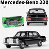 Welly 1:24 Scale Mercedes-Benz 220 Alloy Car Model Diecasts Metal Toy Vehicles Car Model High Simulation Collection Childrens Gifts