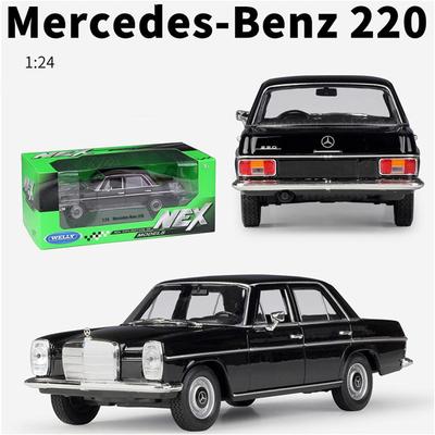 Welly 1:24 масштаба Mercedes-Benz 220, модель автомобиля из сплава, литье под давлением, металлические игрушечные автомобили, модель автомобиля, высокая имитация, коллекция, детские подарки