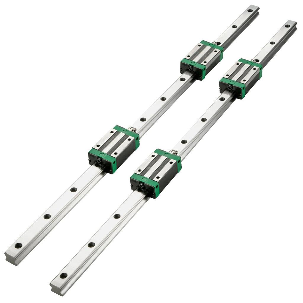 2PCS Linear Rail 0.78-66 Inch, Linear Bearings and Rails with 4PCS HSR20 Bearing Block, Linear Motion Slide Rails plus for DIY CNC Routers Lathes
