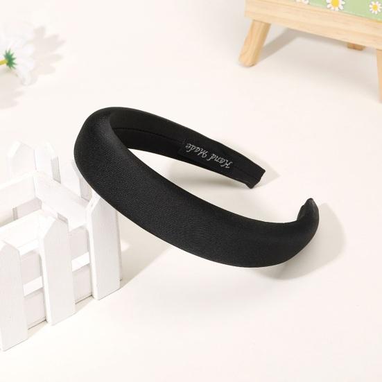 Усиленный дизайн обруча для волос, сплошной цвет, широкая повязка на голову, мягкая на ощупь губка, повязка для волос, универсальные аксессуары для волос