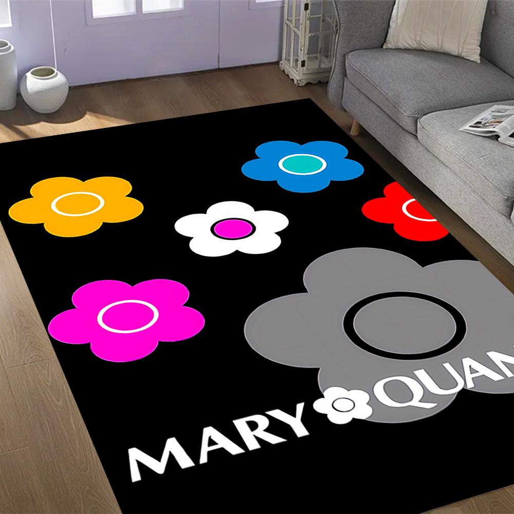 Нескользящие коврики в тематике логотипа Mary Quant - Полиэстер, Декор для дома, Подходят для спален, гостиных, прихожих, студий и в качестве украшений