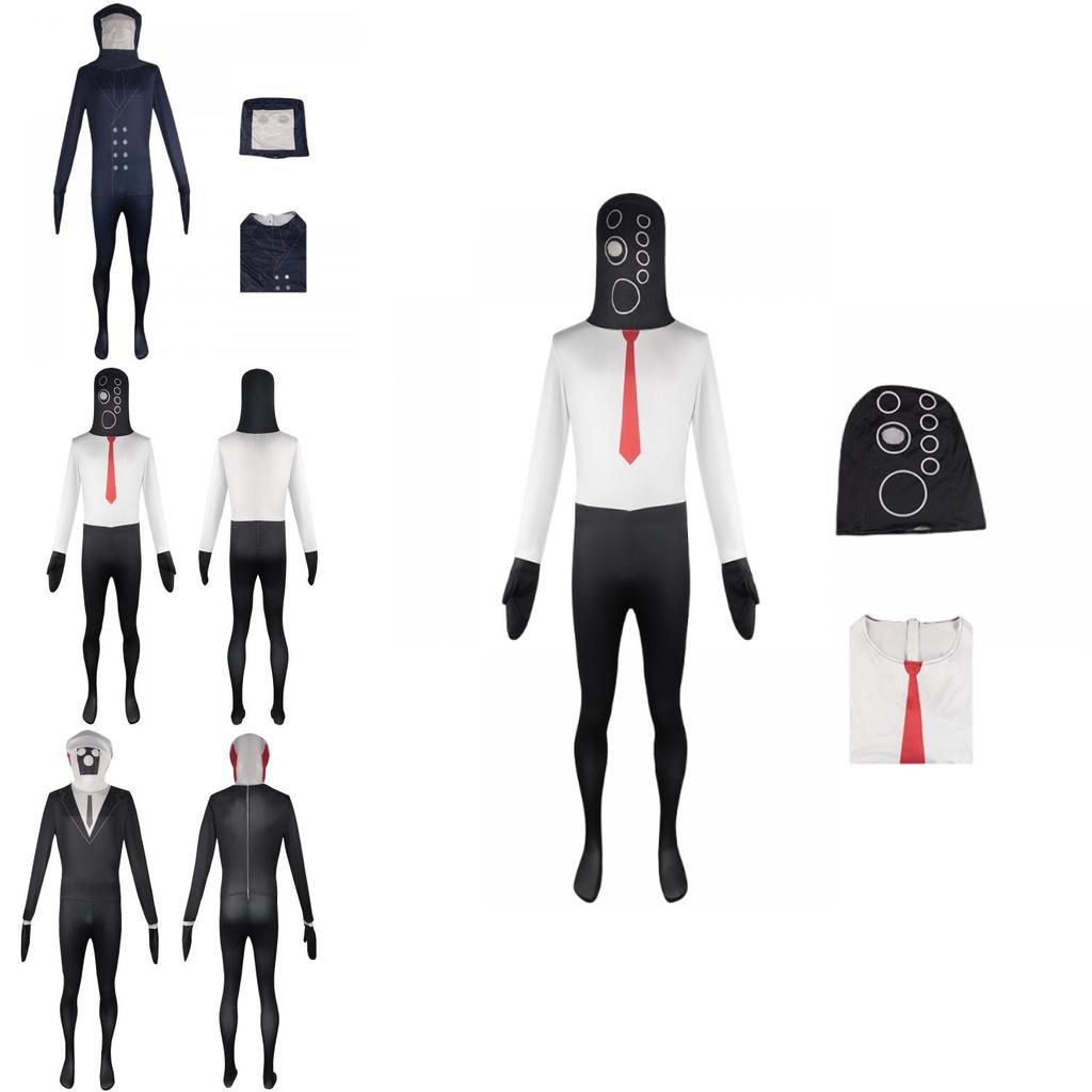 Хэллоуин Игра Скибиди Туалет Косплей Костюм Комбинезон Унисекс Хлопок Разные Размеры