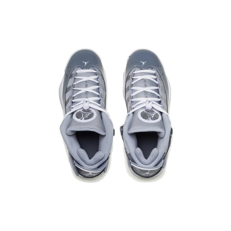 Air Jordan 6 Rings для школьников 'Cool Grey' (унисекс) Детские баскетбольные кроссовки Cool Grey / White / Wolf Grey 323419 015