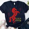 Chinese New Year Unique Happy Horse Lunar Unisex Tees Gift Family Holiday Fashion Allmatch Adult Printed Cotton Tshirt