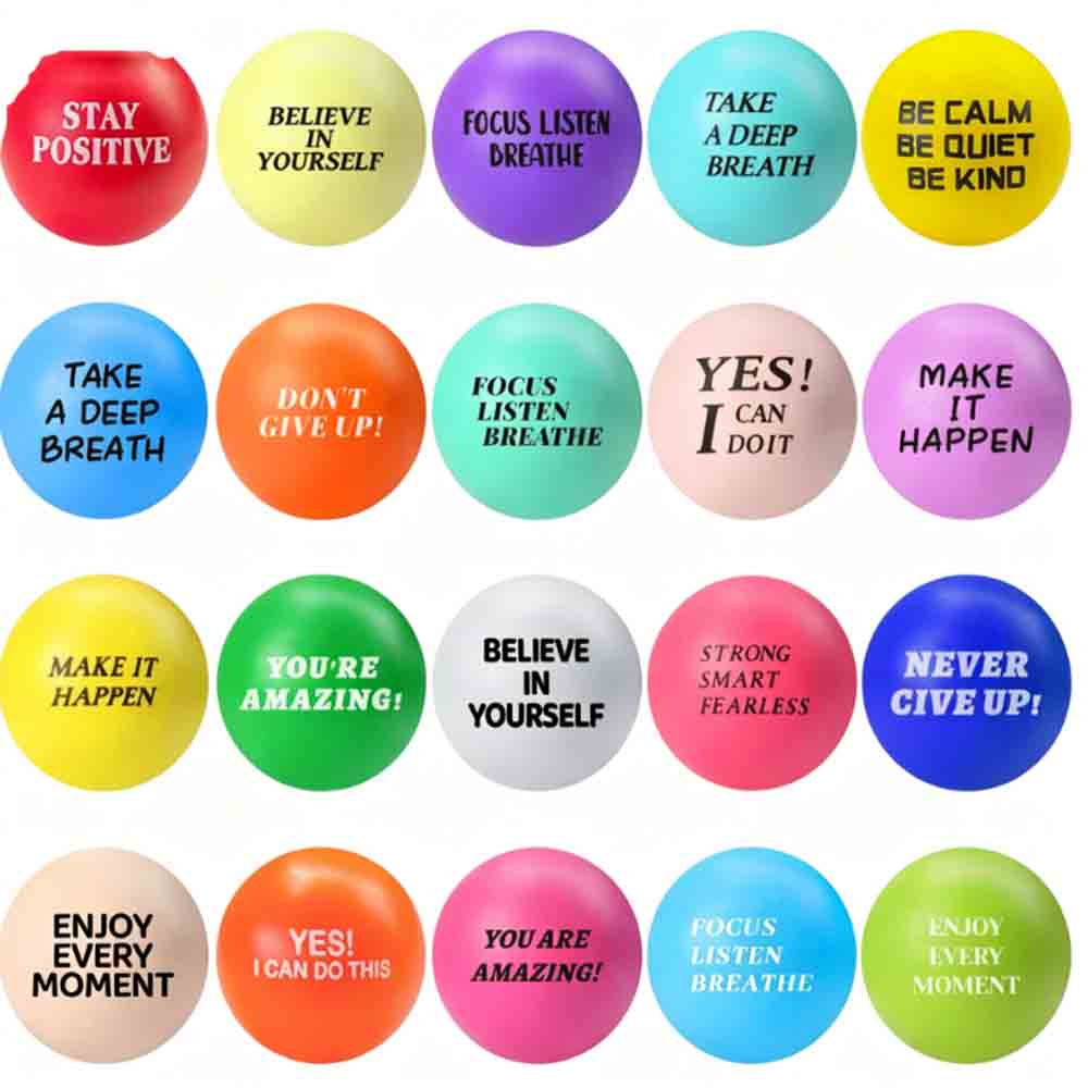 10/24Pcs Stress Relief Smile Balls, 4cm Foam Sponge PU Slow Rebound Squeeze Balls for Stress Relief, Party Souvenirs