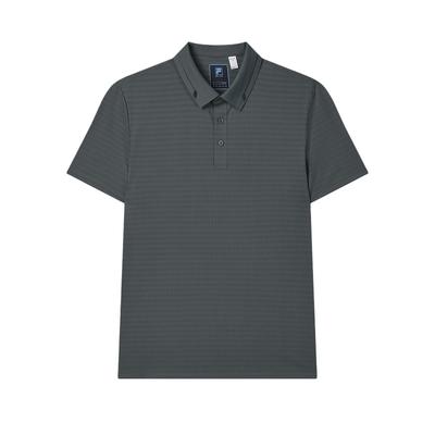 Мужская трикотажная рубашка поло с коротким рукавом высокого класса Blue Series в стиле business casual Сезонный серый F11M522104F-DY