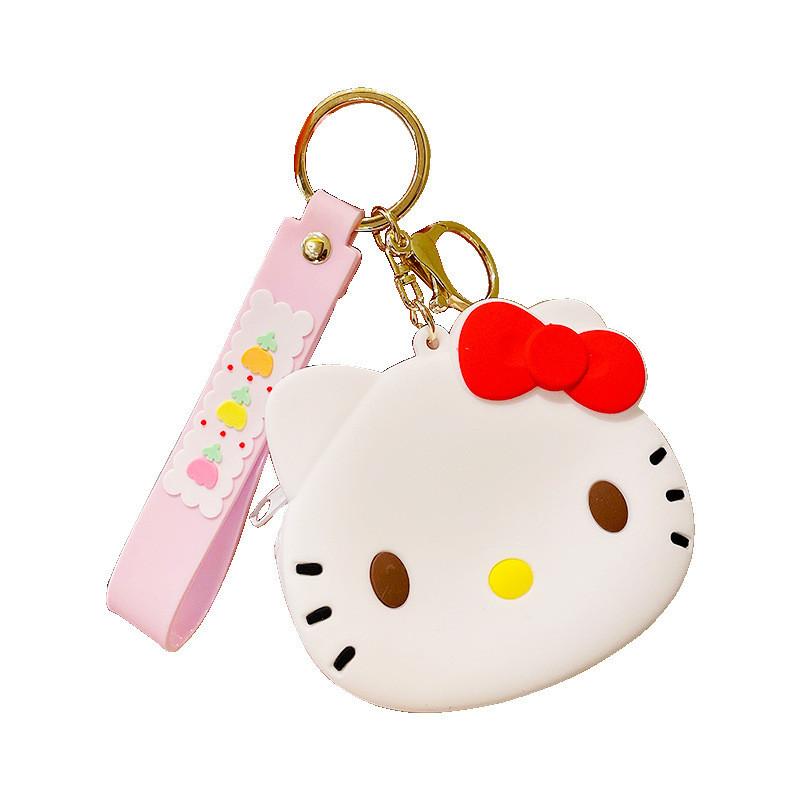 Очаровательные мягкие резиновые брелки-кошельки Sanrio, идеально подходят для подарка и коллекционирования