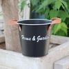 Flower Pot Metal Iron Bucket Planters Pot Metal Bucket Flower Holder with Hooks