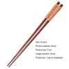1 Pair Solid Wood Chopsticks Heat Resistant Durable Smooth Surface Environmentally Friendly Food Grade Eating 3