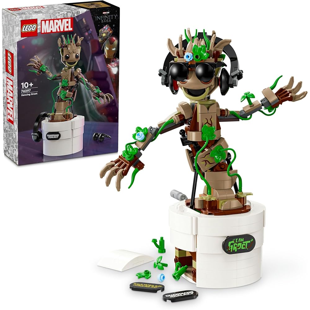 LEGO Marvel Dancing Groot Toy Building Blocks 76297 for Kids Ages 10-12