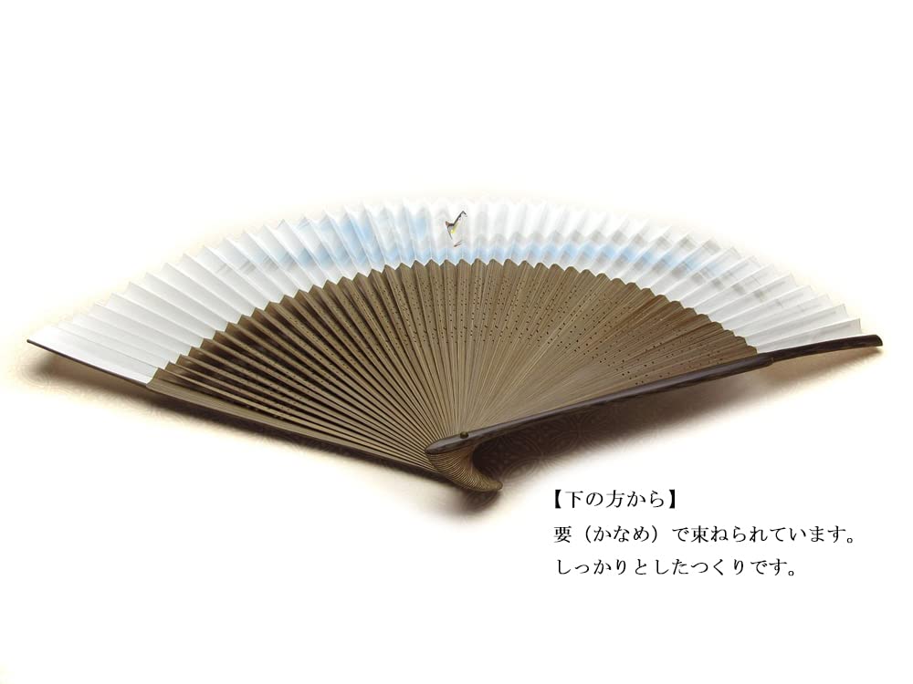 Веер Киото Веер Аю с видом на воду Сделано в Японии Веер Киото из бумаги Двусторонний веер ручной работы с японским узором для мужчин