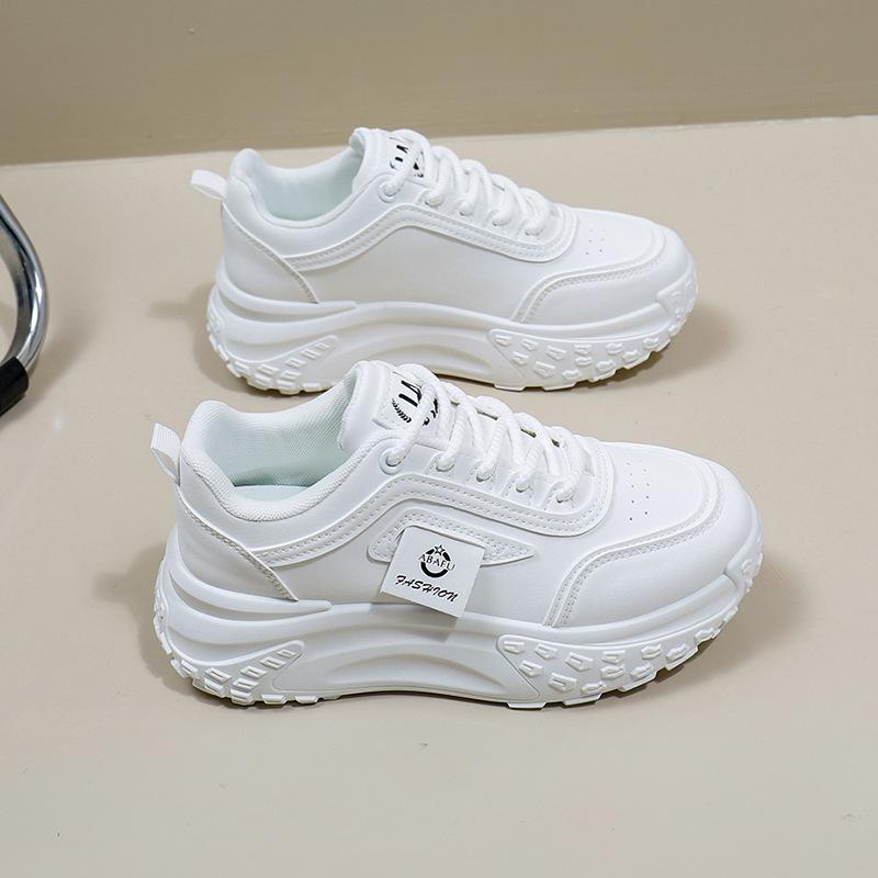 Обувь для папы, женская, весенняя, новинка, студенческая, модная обувь, толстая подошва, увеличенная, для отдыха, кроссовки