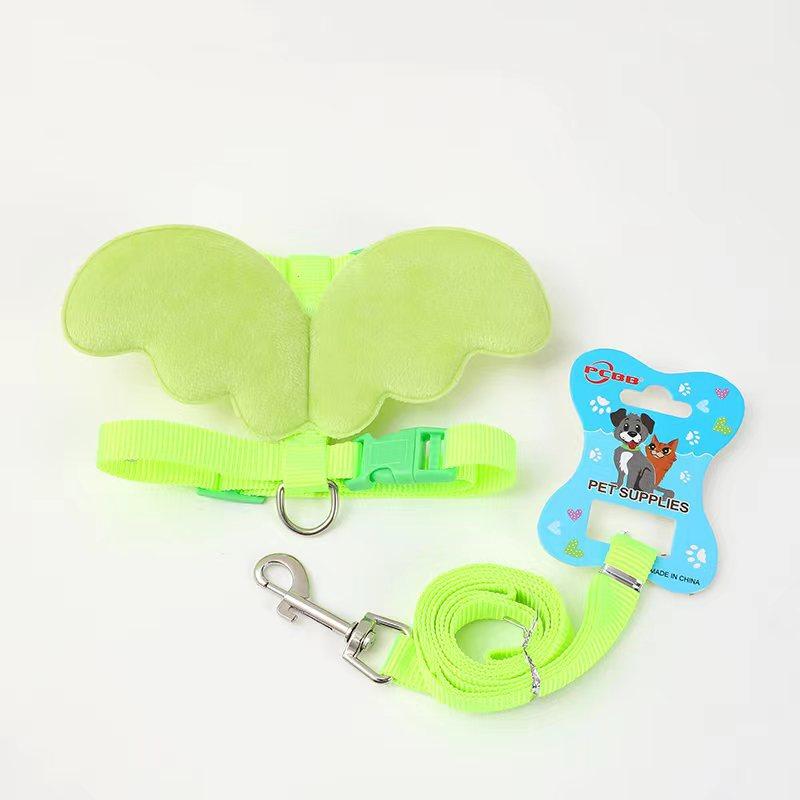 Angel Wings Pet Harness Leash Set Adjustable Nylon Harness For Kitten Puppy Small Pets
