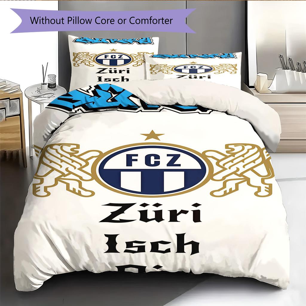 FC Luzern RugPattern Bedding Quilt Set Quilt Cover Pillowcase Home Decoration Birthday Gift (1 * duvet cover + 2 * pillowcase, without core)