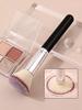 1pcs Flat Head Makeup Brush Soft Bristles Loose Powder Brush Blush Brush HighlightBrush Multifunctional Novice Facial MakeupTool