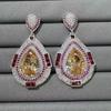 TIANSHE Film Festival Celebrity Same Style Heavy Industry Fashion Luxury Large Zircon Design Earrings
