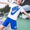 Nike Повседневный спортивный костюм с короткими рукавами и большим логотипом, детские топы Game-Royal DO2033-480