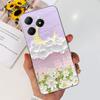 Для Realme C63 C61 Narzo N61 N63 Чехол Цветок Бабочка Женская Мода Задняя Крышка Прозрачный Мягкий Тонкий Силиконовый Бампер Оболочка