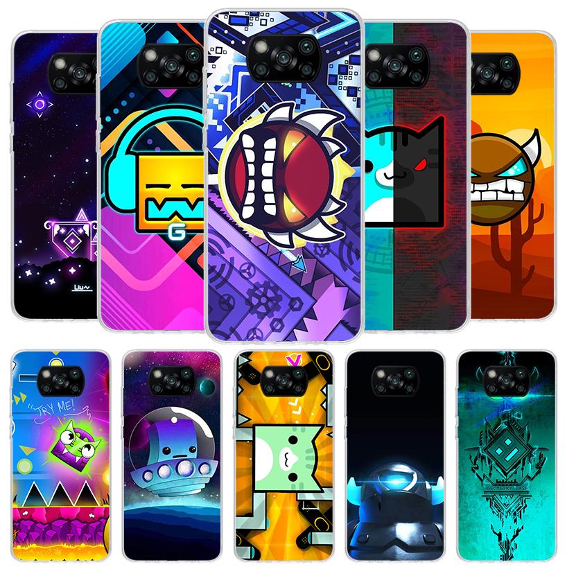 Geometry Dash Game Cover Phone Case For Xiaomi Poco F7 Ultra X7 X6 X5 Pro M7 Redmi 15C 15 13C 13 12C 12 10C 10 9A 9C 9T 9 Shell