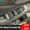 Для Subaru Forester SK 2018     Сталь Углеродное Волокно Крышка Кнопки Переключателя Стеклоподъемника Автомобиля Отделка Внутренние Аксессуары