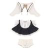 Niannyyhouse 20cm Plush Clothes Black One Piece Scarf Shorts Cotton Doll Dress Up Doll Accessories