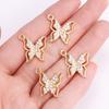 10Pcs Delicate Gold Color Zircon Flower Dragonfly Star Charms Pendants High Quality Diy Necklace Earrings Jewelry Accessories