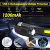 Светодиодный налобный фонарь с зарядкой от USB, встроенный аккумулятор, 5 режимов, фонарь для кемпинга, рыбалки, поиска