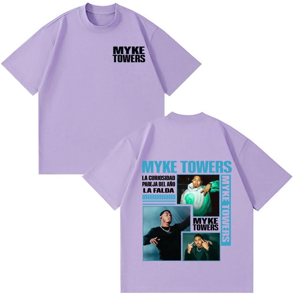 Rapper Myke Towers Print 2026Tshirt Men Women Fashion Hiphop Tshirts Hortsleeved Cotton Casual Loose Oversized Tshirts