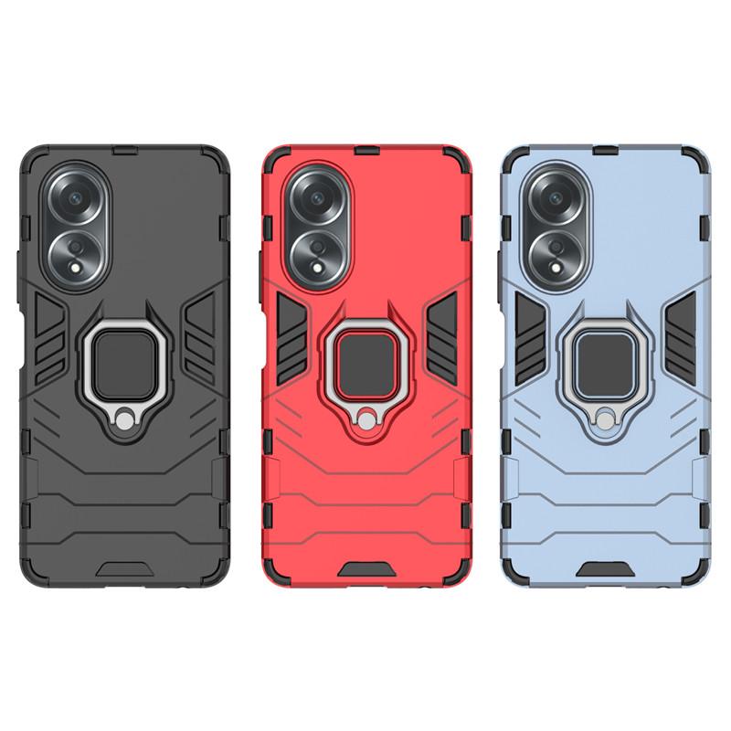 Для OPPO A58 4G чехол Armor Finger Ring Bumper Жесткий защитный чехол для OPPO A58 Чехол для OPPO A58 4G Fundas 6,72 дюйма