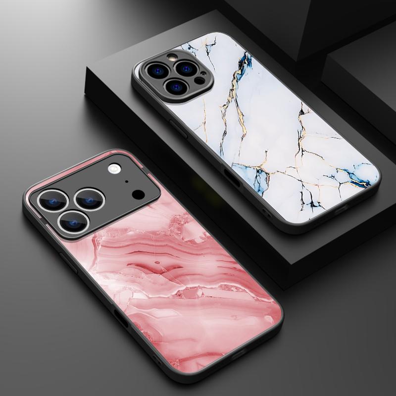 Чехол Sandstone Marble для iPhone 17 Pro Max Чехол iPhone 16 15 14 13 Pro Max 17E Магнитный Для Magsafe Тонкое Кольцо Гибридный TPU+PC Матовая Крышка