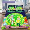 Ricky and Morty Printed Coreless Ultra-Soft Sheet Set, Multiple Sizes of Comfortable Bed Sheets, Bedroom Bedding Decoration