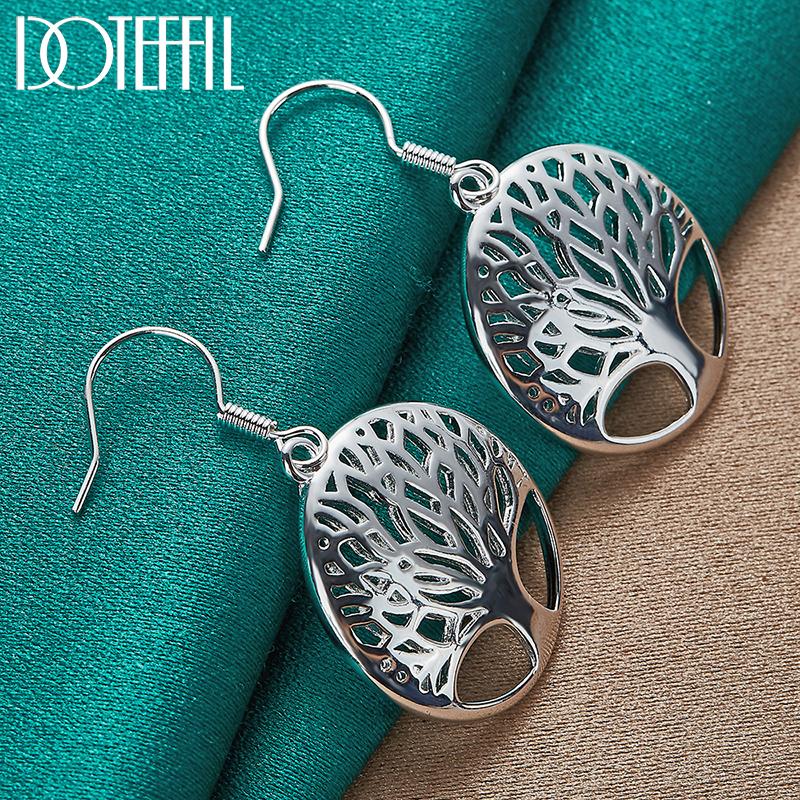 Оригинальные серьги-деревья из стерлингового серебра 925 пробы, модные украшения