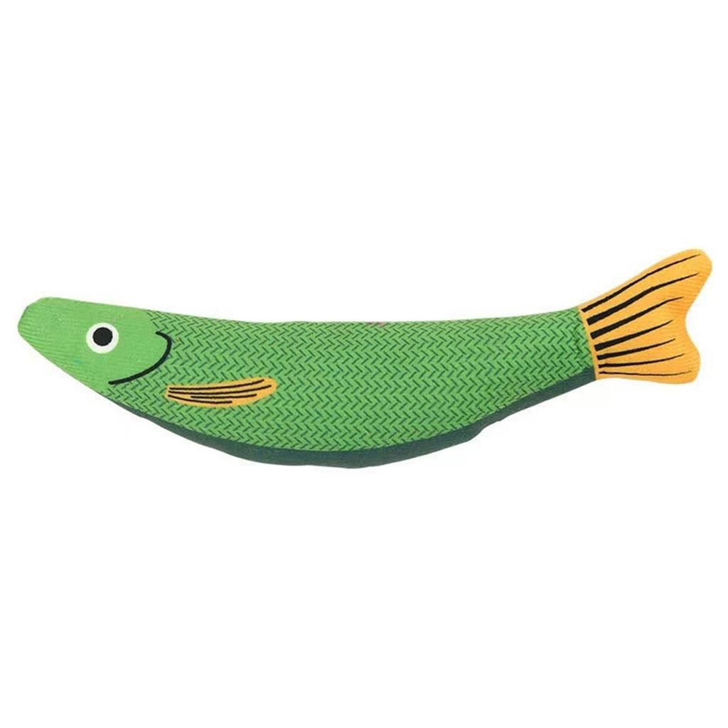 Potaroma Toys Рыба сайра, 3 шт., Шуршащий звук, Мягкая и, Интерактивная для тренировок в помещении, 9,4 дюйма, Для всех пород
