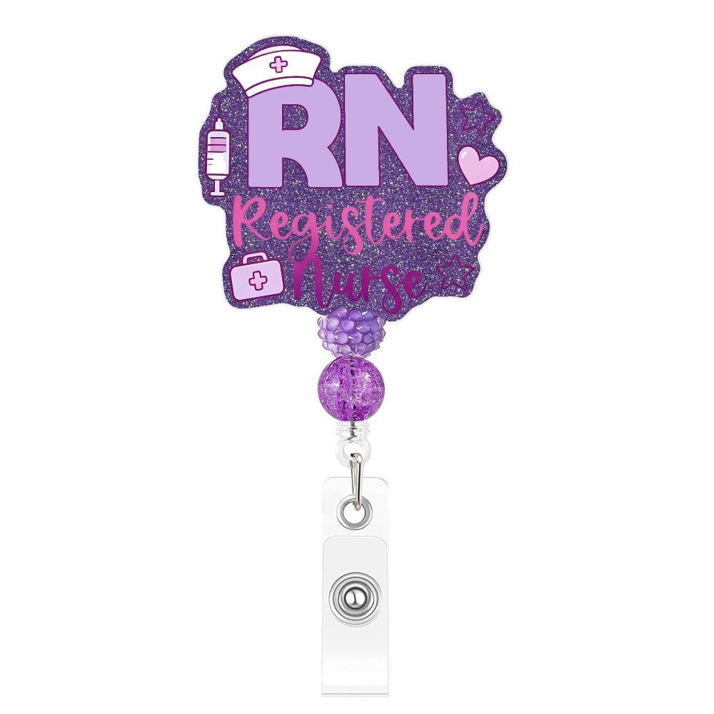 Delicate Beaded Craft Nurse Badge Reel Lightweight Fun Pull Reel Accessory Nurse Work
