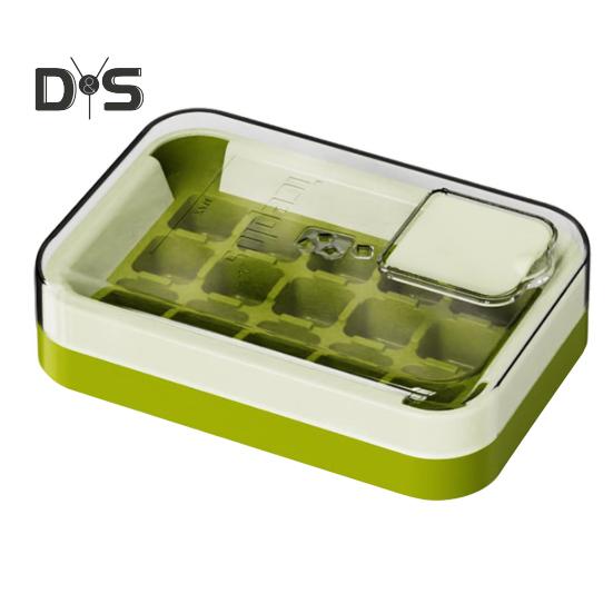 Лоток для кубиков льда с крышкой, 15 кубиков, решетка для льда, легкосъемное силиконовое дно, штабелируемые лотки для льда для морозильника