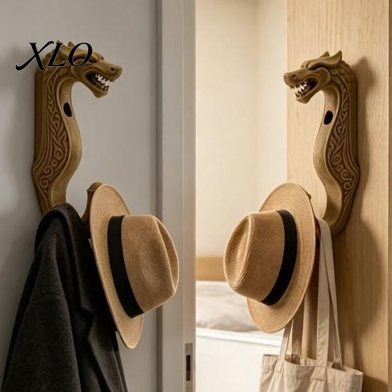 Unique Gift for Viking Lovers 3D Printed Dragon Wall Hook, Decorative Nordic Style Coat Hanger, Durable Ornament Hook Storage Organizer Entryway