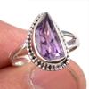 Natural Pink Amethyst Gemstone 925 Solid Sterling Silver Jewelry Ring S.7 M8Y47