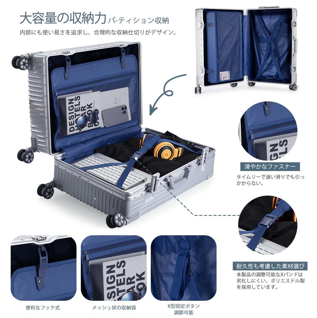 Алюминиевый чемодан для переноски с TSA, большой, двойной, 360 градусов, Overseas Business School XXL [RoamRover], рама, замок для ручной клади, вместимость, вращение,